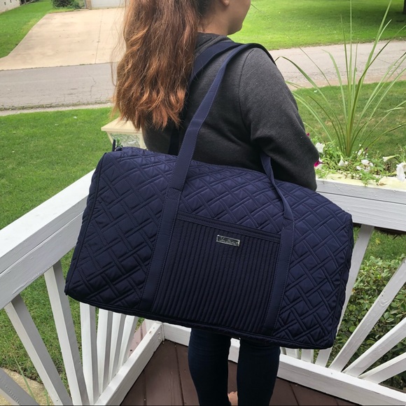 Vera Bradley Bags Vera Bradley Large Duffel Navy Blue Microfiber